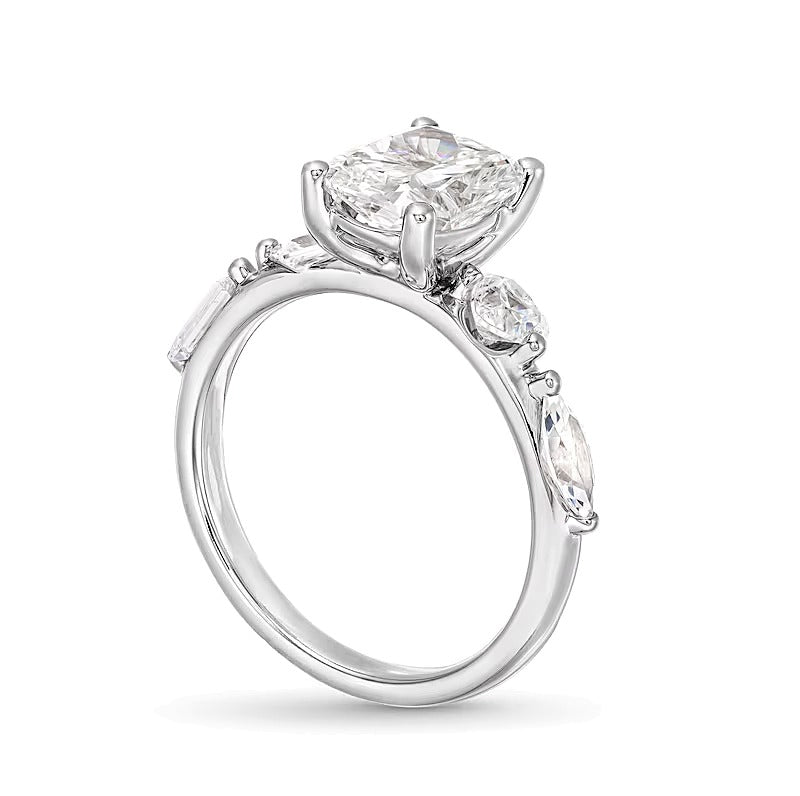 3.0 CT. TW Multi-Shaped Lab-Grown Diamond Engagement Ring in 14K White Gold (F/VS2)