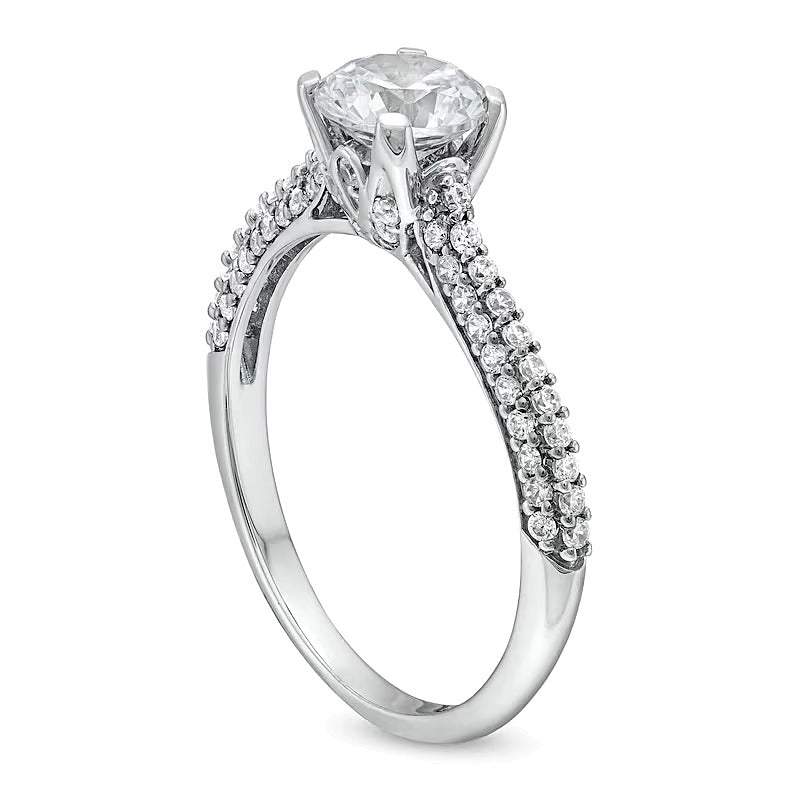 1.38 CT. TW Diamond Engagement Ring in 14K White Gold