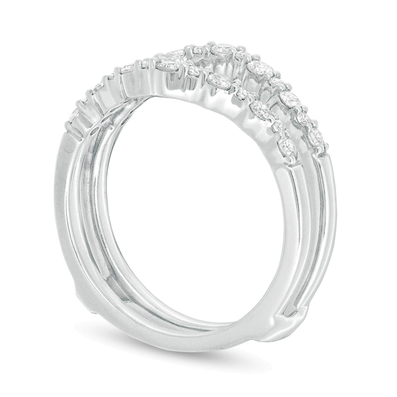 0.38 CT. TW Diamond Contour Solitaire Enhancer in 14K White Gold