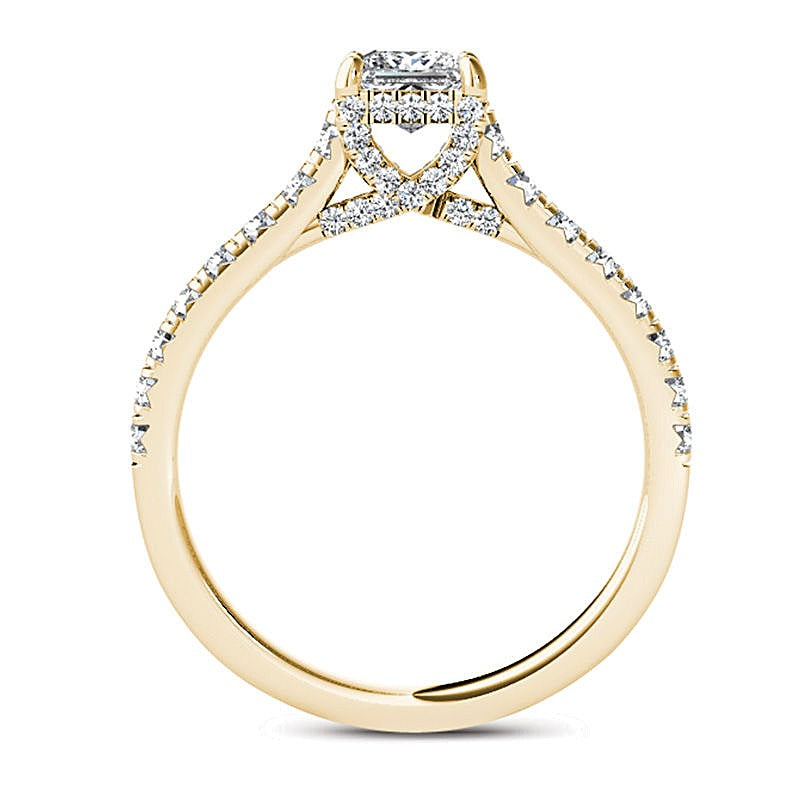 0.75 CT. TW Princess-Cut Diamond Engagement Ring in 14K Gold