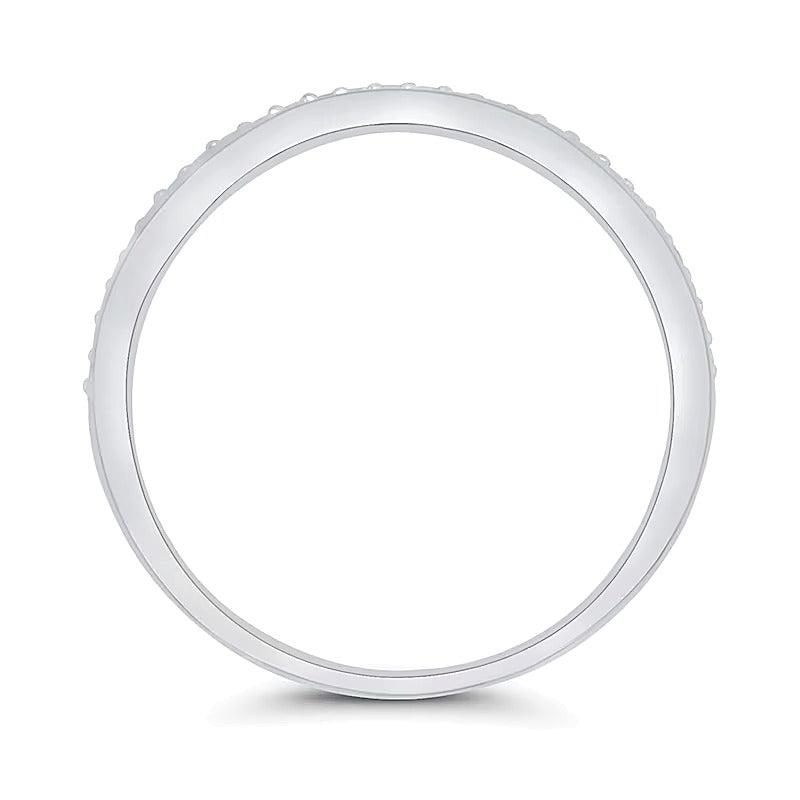 0.1 CT. TW Diamond Open Wave Ring in 10K White Gold