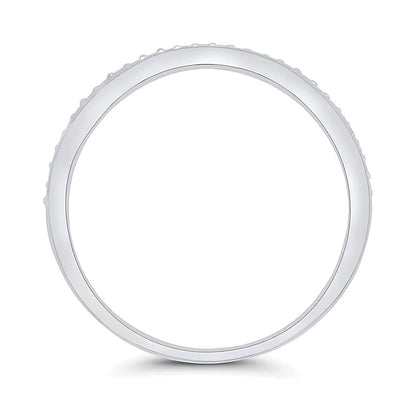 0.1 CT. TW Diamond Open Wave Ring in 10K White Gold