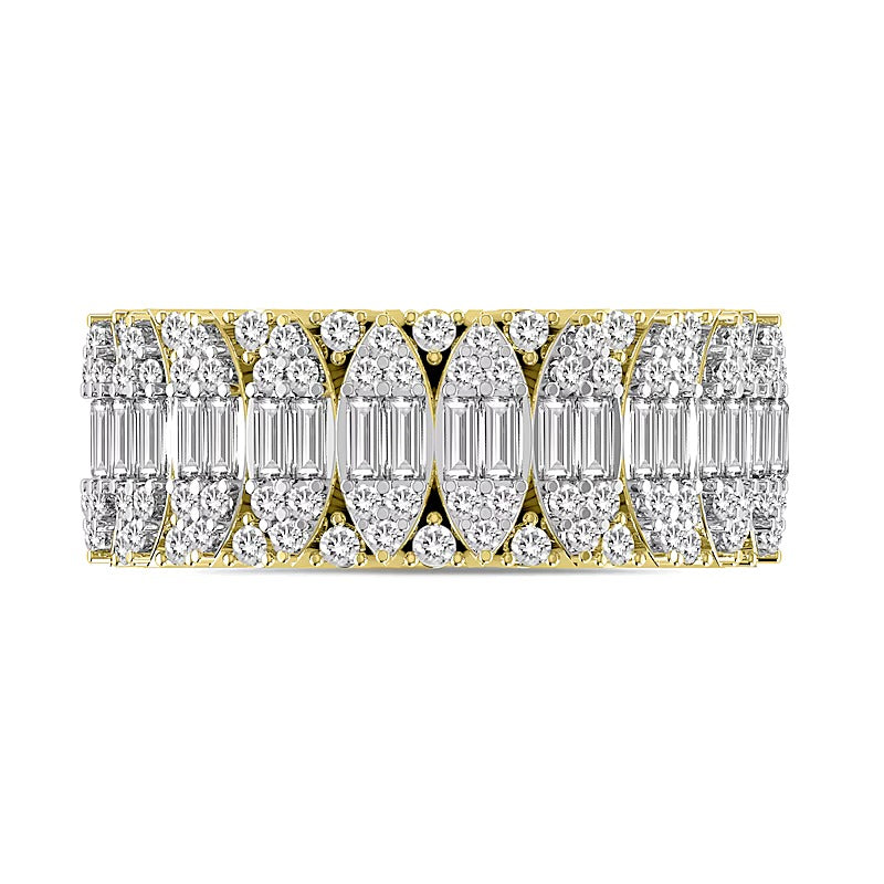 1.0 CT. TW Multi-Diamond Band in 14K Gold