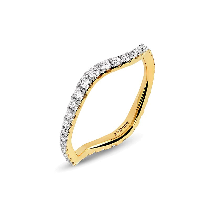 PDPAOLAâ¢ at Zales 0.5 CT. TW Lab-Grown Diamond Wavy Ring in 18K Gold