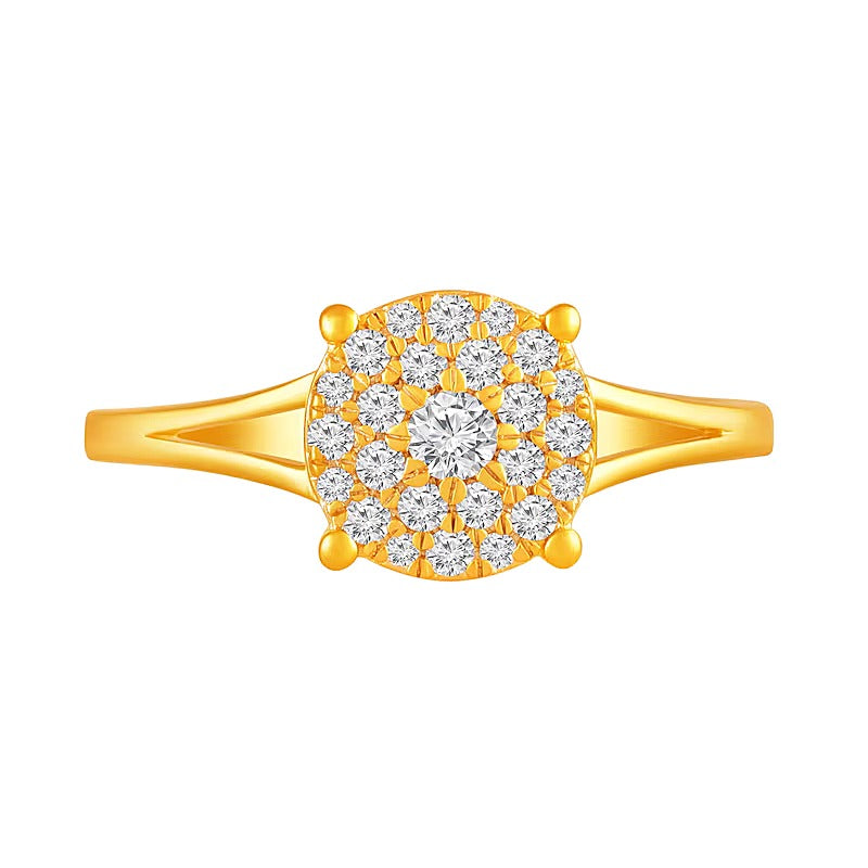 0.33 CT. TW Multi-Diamond Split Shank Ring in 10K Gold