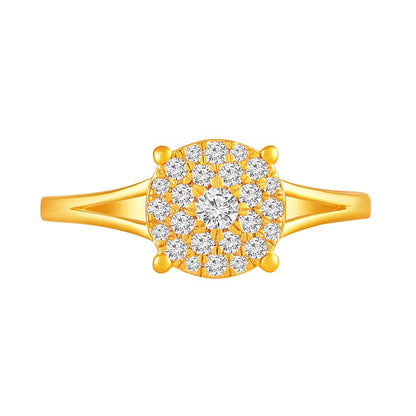 0.33 CT. TW Multi-Diamond Split Shank Ring in 10K Gold