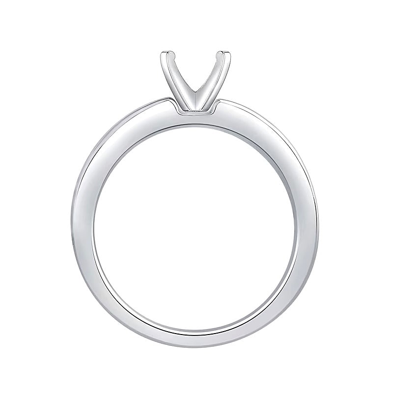 0.38 CT. TW Channel-Set Diamond Solitaire Semi Mount in 14K White Gold