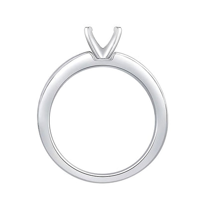 0.38 CT. TW Channel-Set Diamond Solitaire Semi Mount in 14K White Gold