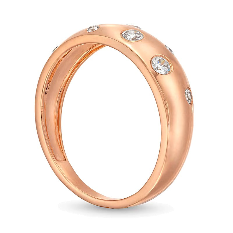 0.25 CT. TW Diamond Bubbles Band in 10K Rose Gold