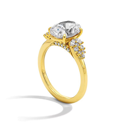 3.33 CT. TW Oval Lab-Grown Diamond Engagement Ring in 14K Gold (F/VS2)