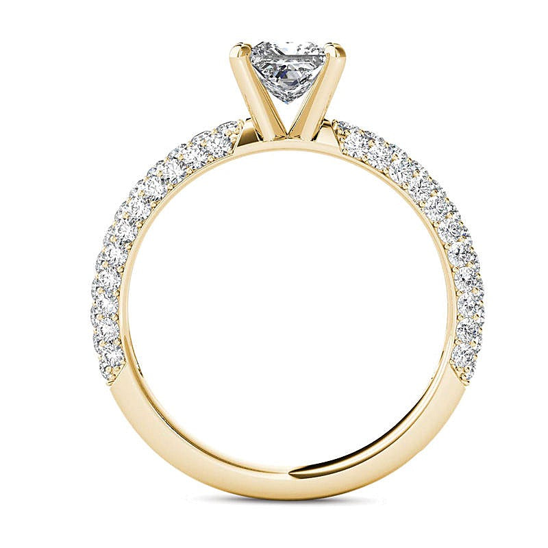 1.0 CT. TW Princess-Cut Diamond Engagement Ring in 14K Gold