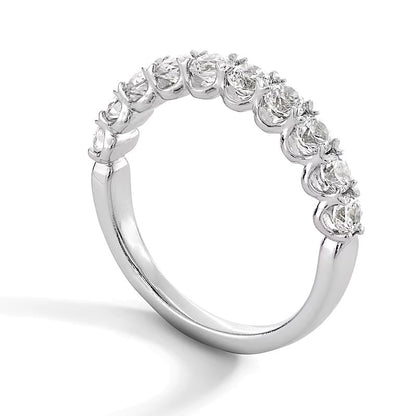 1.0 CT. TW Diamond Scallop Edge Anniversary Band in 14K White Gold (G/I1)
