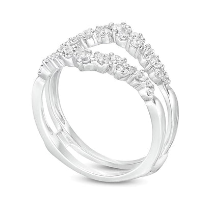 0.5 CT. TW Diamond Scatter Solitaire Enhancer in 14K White Gold