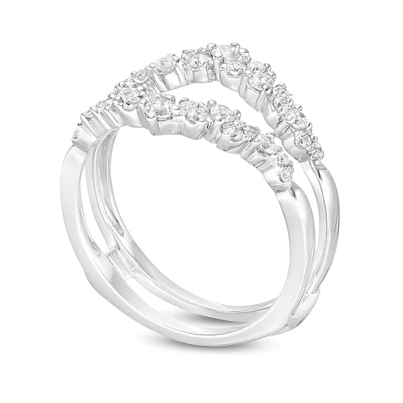 0.5 CT. TW Diamond Scatter Solitaire Enhancer in 14K White Gold