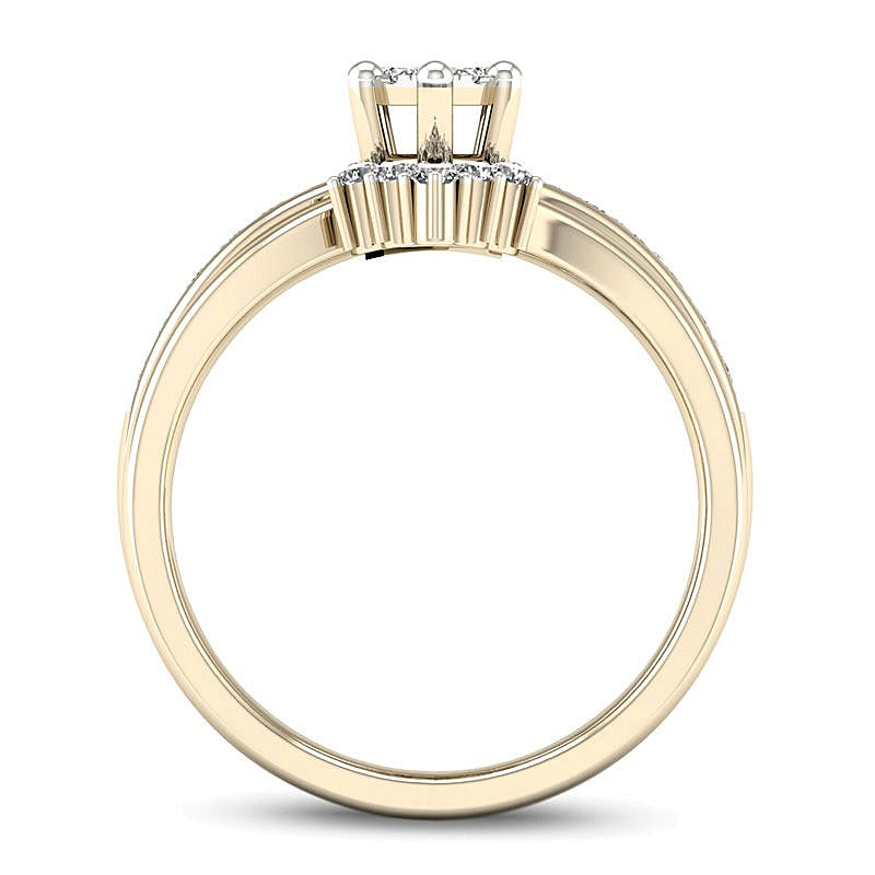 0.5 CT. TW Composite Diamond Marquise Bridal Set in 14K Gold