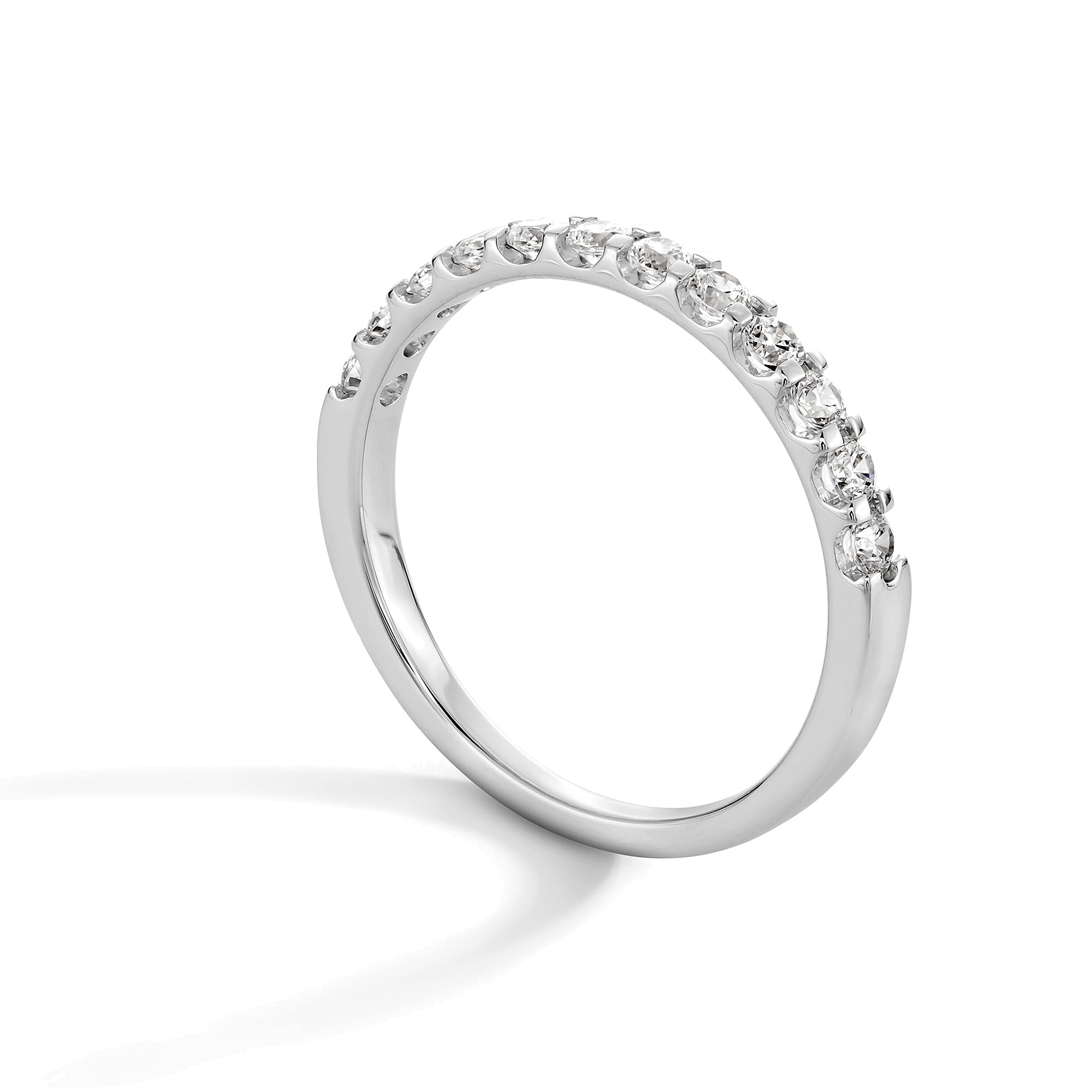0.5 CT. TW Diamond Prong Band in 14K White Gold