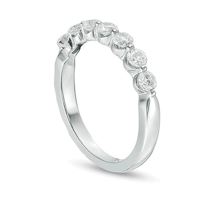0.75 CT. TW Diamond Seven Stone Anniversary Band in 10K White Gold