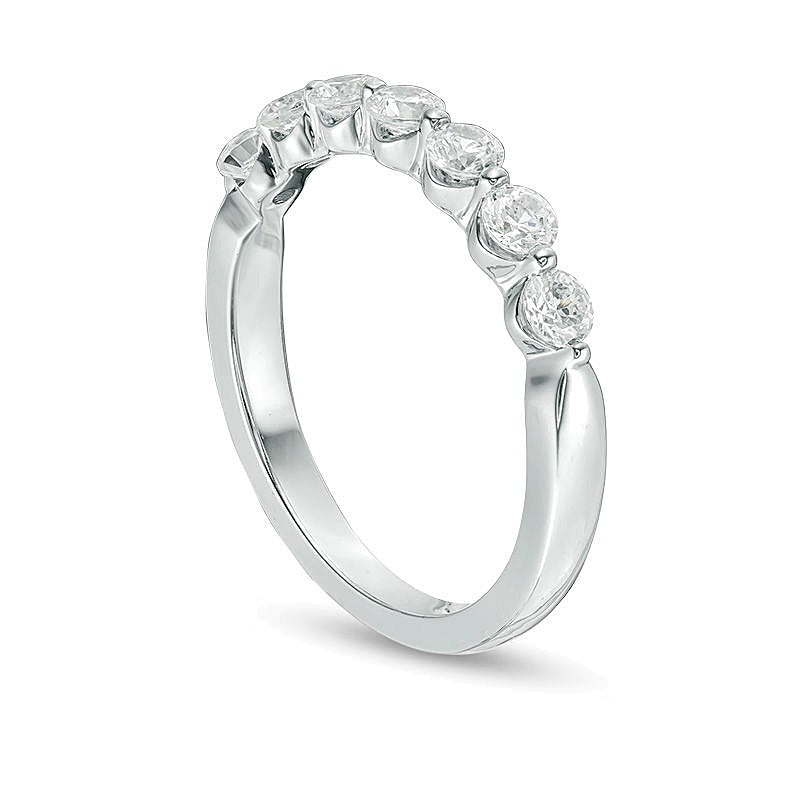 0.75 CT. TW Diamond Seven Stone Anniversary Band in 10K White Gold