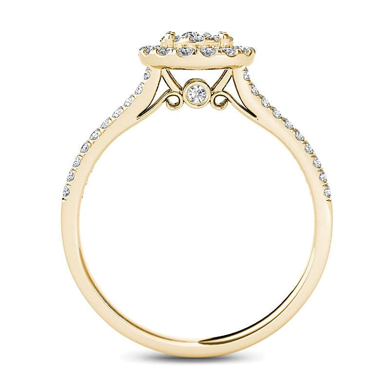 0.5 CT. TW Composite Diamond Frame Engagement Ring in 14K Gold