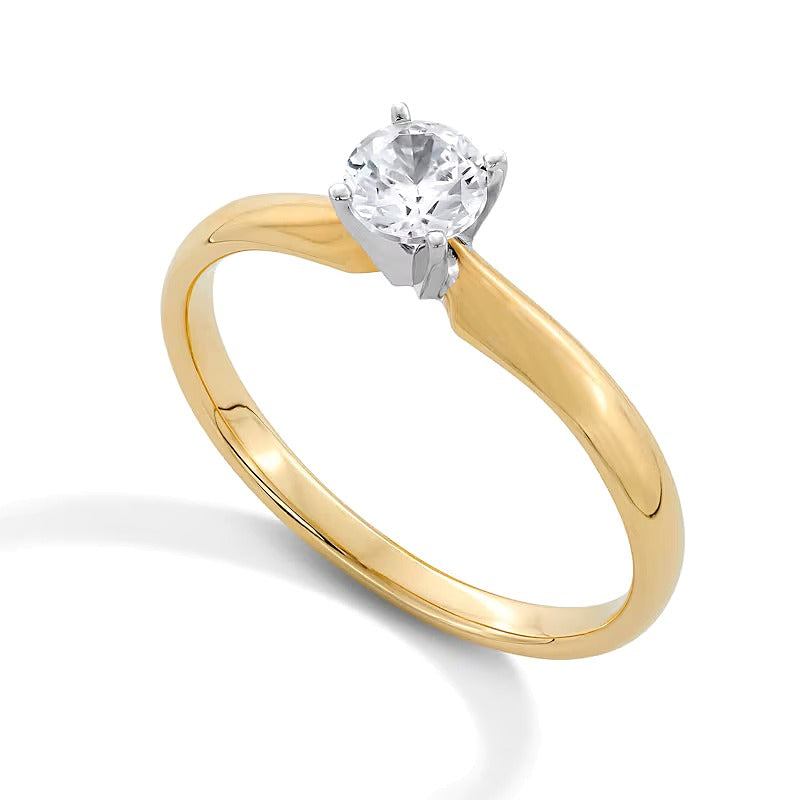 0.33 CT. Diamond Solitaire Engagement Ring in 14K Gold (I/I2)