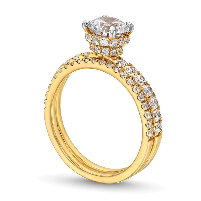 1.75 CT. TW Lab-Grown Diamond Bridal Set in 14K Gold (F/SI2)