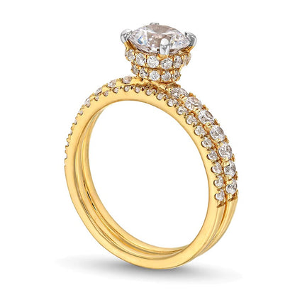 1.75 CT. TW Lab-Grown Diamond Bridal Set in 14K Gold (F/SI2)