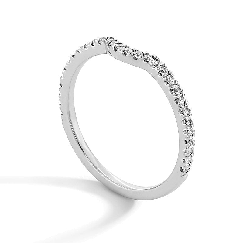 0.25 CT. TW Lab-Grown Diamond Contour Band in 14K White Gold (F/SI2)