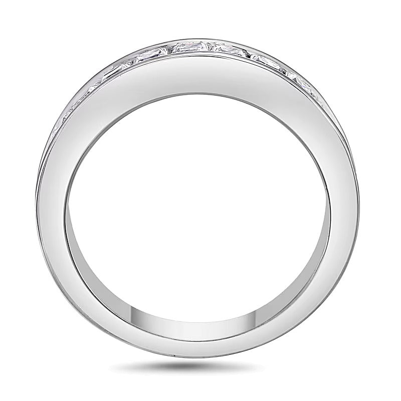 1.5 CT. TW Princess-Cut Diamond Wedding Band in 14K White Gold (I/SI2)