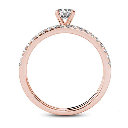 0.75 CT. TW Diamond Bridal Set in 14K Rose Gold