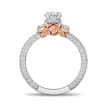 Enchanted Star Belle 2.25 CT. TW Oval Lab-Grown Diamond Collar Engagement Ring in 14K Two-Tone Gold