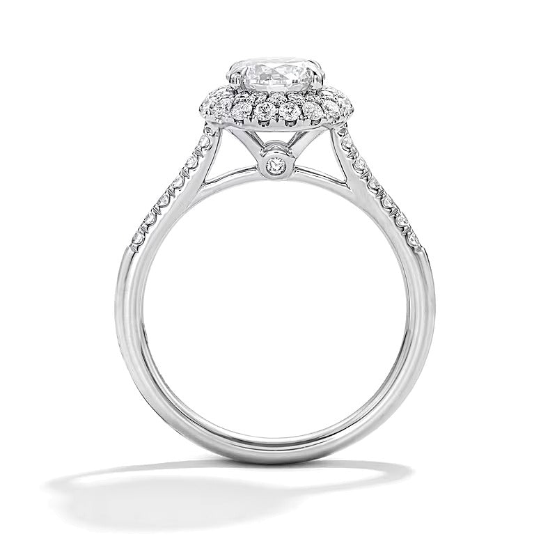 1.5 CT. TW Lab-Grown Diamond Frame Engagement Ring in 14K White Gold (F/VS2)