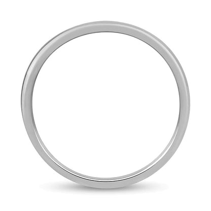 0.05 CT. TW Diamond Center Groove Wedding Band in 10K White Gold