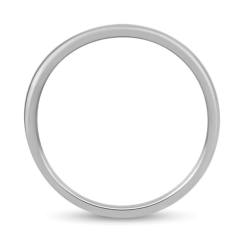 0.05 CT. TW Diamond Center Groove Wedding Band in 10K White Gold