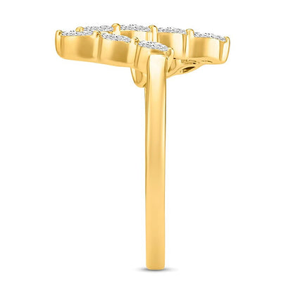0.33 CT. TW Marquise Diamond Linear Zig-Zag Ring in 10K Gold