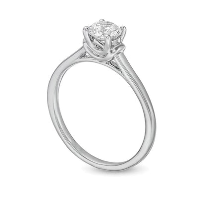 0.5 CT. Diamond Solitaire Engagement Ring in 14K White Gold