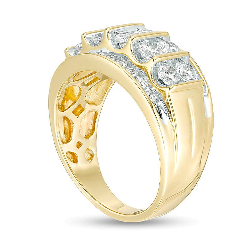 2.0 CT. TW Diamond Multi-Row Column Ring in 10K Gold