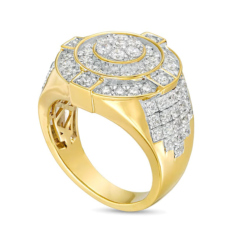 2.5 CT. TW Multi-Diamond Double Frame Ring in 10K Gold