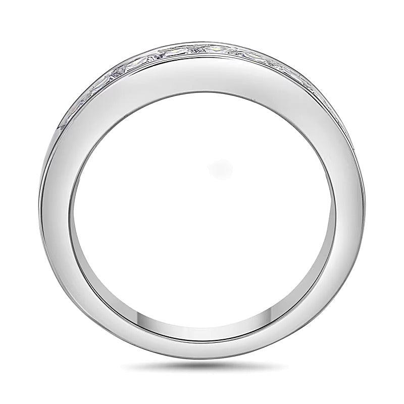 1.0 CT. TW Princess-Cut Diamond Nine Stone Wedding Band in Platinum (I/SI2)