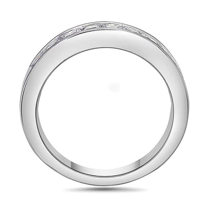 1.0 CT. TW Princess-Cut Diamond Nine Stone Wedding Band in Platinum (I/SI2)
