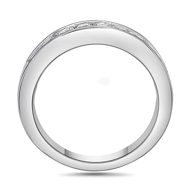 1.0 CT. TW Princess-Cut Diamond Nine Stone Wedding Band in 14K White Gold (H/VS2)