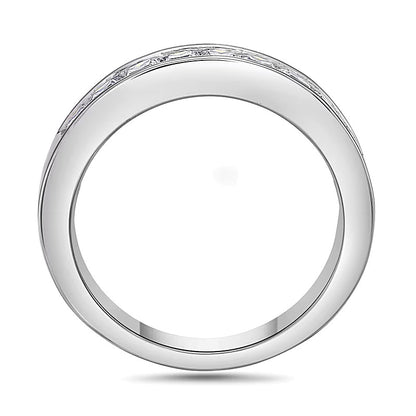 1.0 CT. TW Princess-Cut Diamond Nine Stone Wedding Band in 14K White Gold (H/VS2)