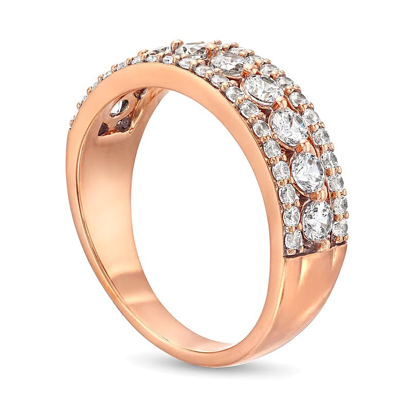 1.0 CT. TW Diamond Edge Band in 10K Rose Gold