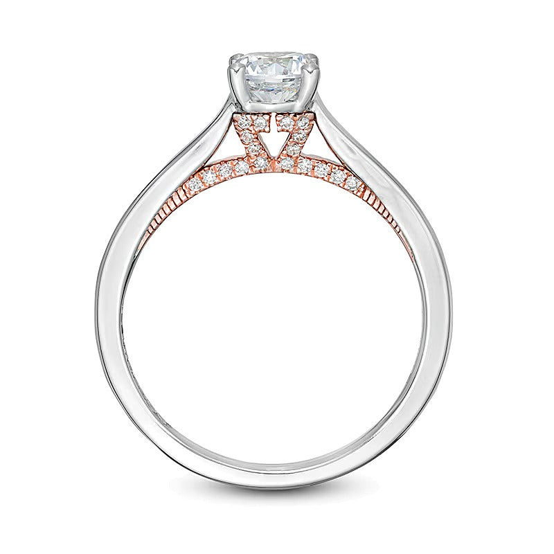Zales Private Collection 3/4 CTW. Colourless Diamond Engagement Ring in 14K Two-Tone Gold (F/I1)