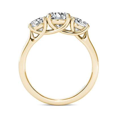 2.0 CT. TW Diamond Three Stone Engagement Ring in 14K Gold
