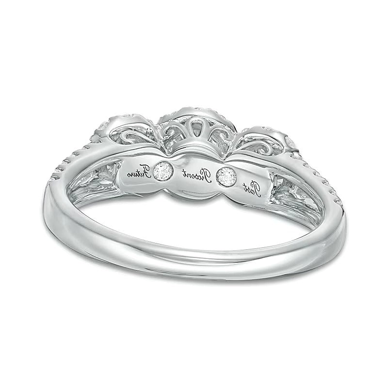 1.0 CT. TW Diamond Past Present FutureÂ® Frame Engagement Ring in 14K White Gold