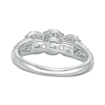 1.0 CT. TW Diamond Past Present FutureÂ® Frame Engagement Ring in 14K White Gold