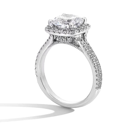 2.63 CT. TW Cushion-Cut Lab-Grown Diamond Frame Ring in 14K White Gold (F/SI2)