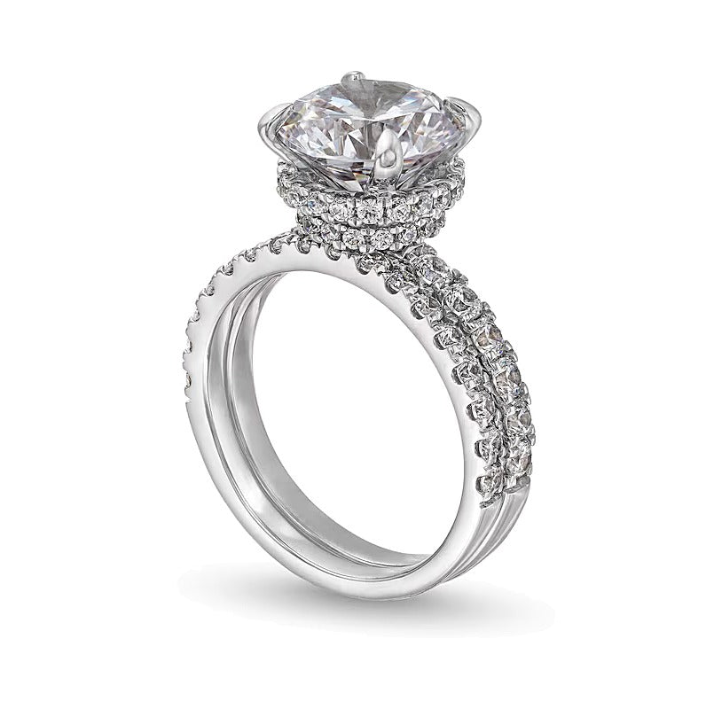 5.25 CT. TW Lab-Grown Diamond Bridal Set in 14K White Gold (I/SI2)