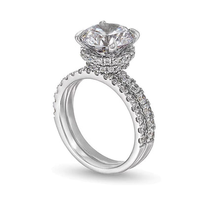 5.25 CT. TW Lab-Grown Diamond Bridal Set in 14K White Gold (I/SI2)