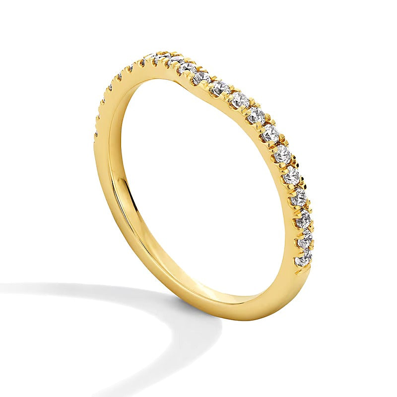 0.25 CT. TW Lab-Grown Diamond Contour Band in 14K Gold (F/SI2)